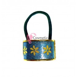 Inel pentru prins parul din plastic model ILM023CC Auriu cu model